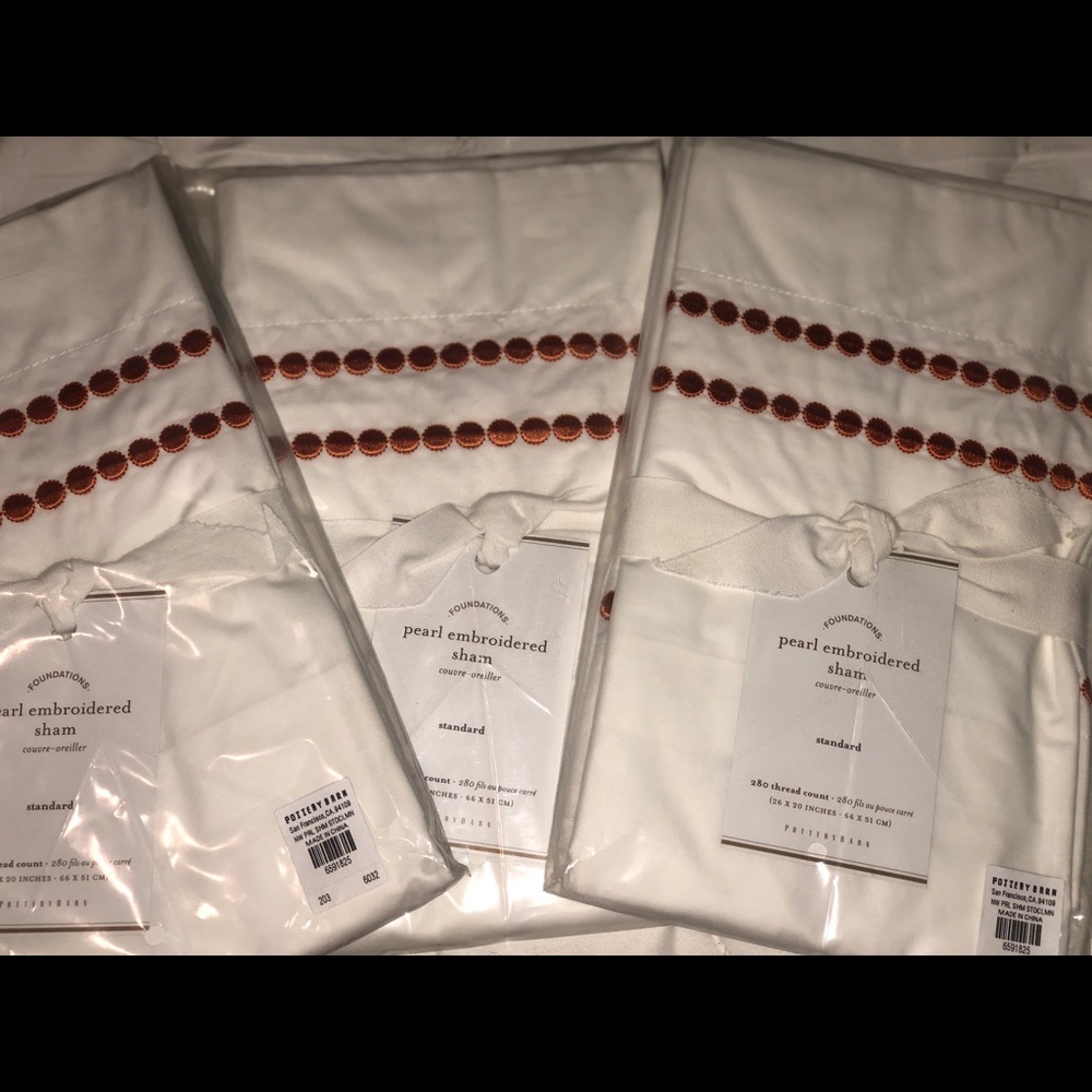 Three pottery barn shams